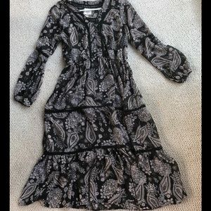 Long sleeve chiffon dress